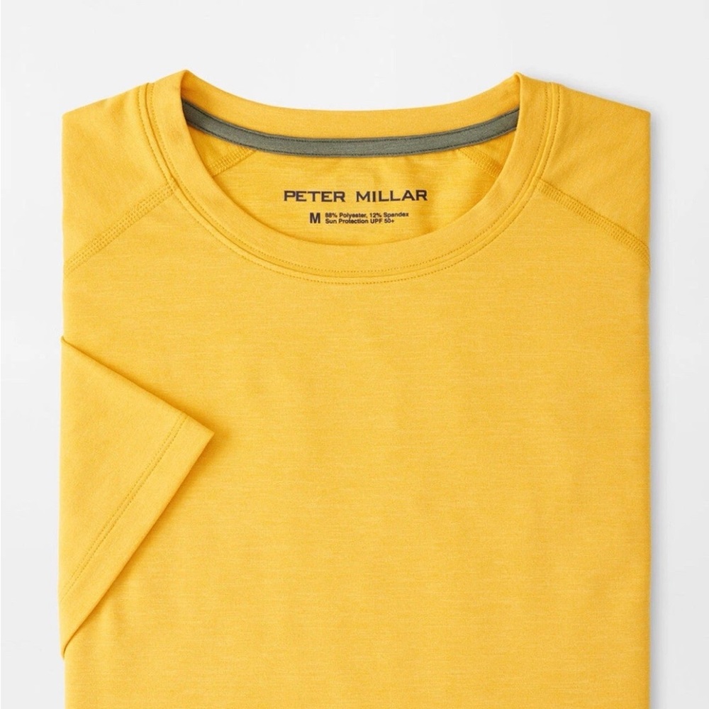 Peter Millar Yellow Short Sleeve Tee